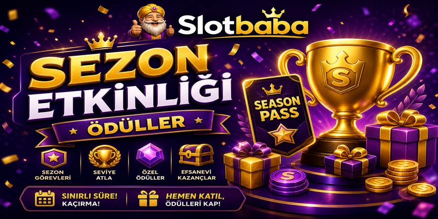 Slotbaba sezon etkinliği ve ödül görseli