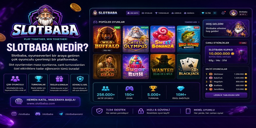 Slotbaba online multiplayer oyun platformu tanıtım görseli