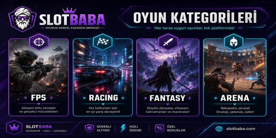 Slotbaba oyun kategorileri tanıtım görseli