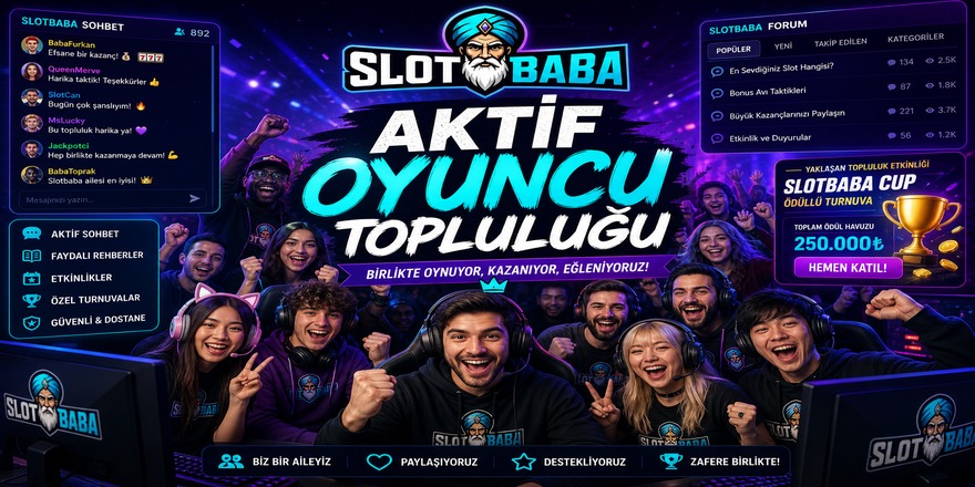 Slotbaba aktif oyuncu topluluğu görseli