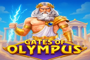 Slotbaba Gates of Olympus slot oyununda Zeus karakteri ve antik Yunan teması